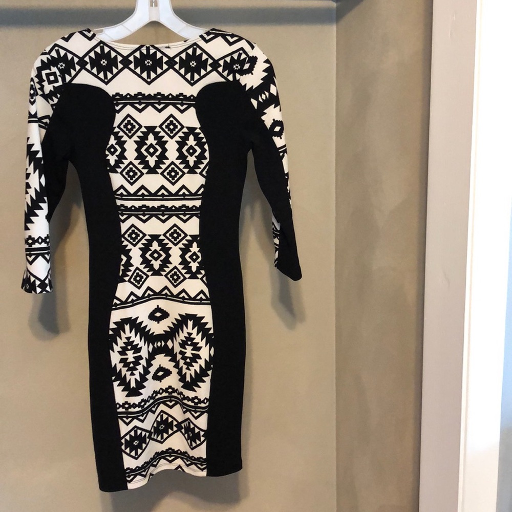 Sexy Black and White patterned dress